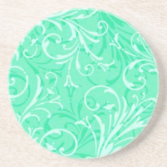 Porta copos Ornamental Mint Green (Frente)