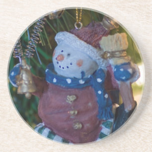 Porta-copos Ornamento de Papais noeis Snowman