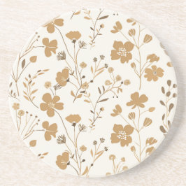 Porta-copos Ouro Bloom Elegant Floral