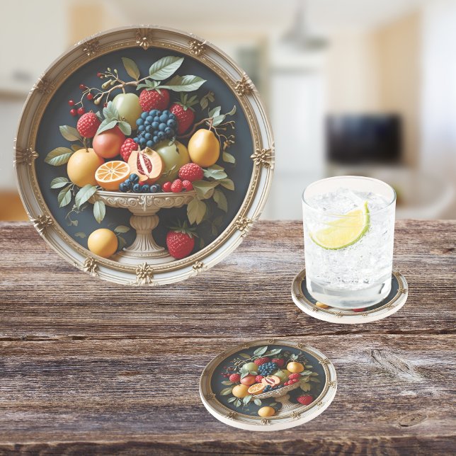 Porta-copos Ouro Orchard Round Sandstone (Criador carregado)