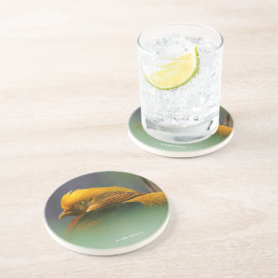 Porta-copos Ouro Pheasant Entre as Folhas