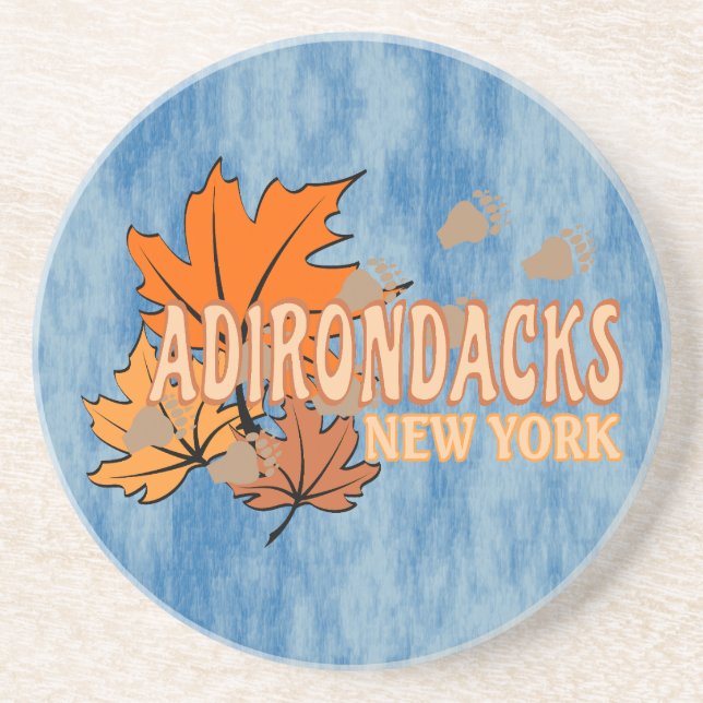 Porta-copos Outono Nos Adirondacks com Folhas de Queda Urso Tr (Frente)