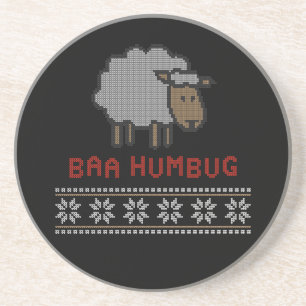 Porta-copos Ovelha de Natal Baa Humbug