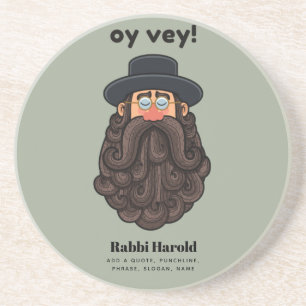 Porta-copos OY VEY! Funny RABBI Peronalizado