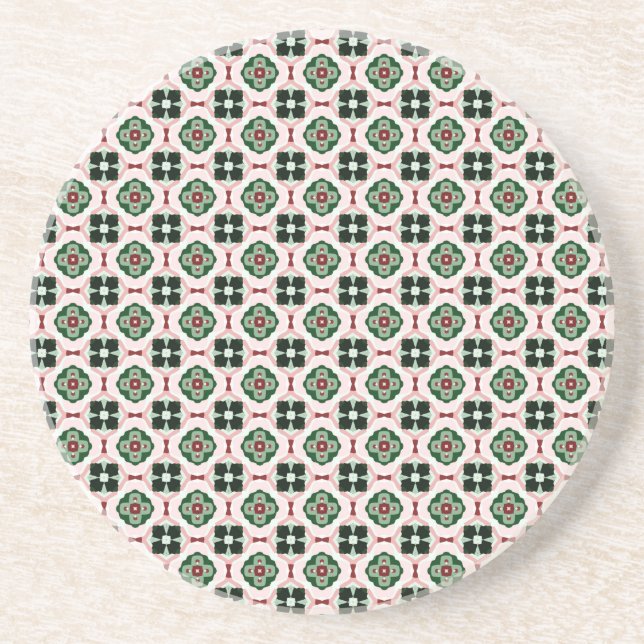 Porta-copos Padrão Abstrato de Natal Fofo Retro Boho Funky (Frente)