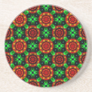 Porta-copos Padrão Abstrato Floral Moderno Boho Elegante #504