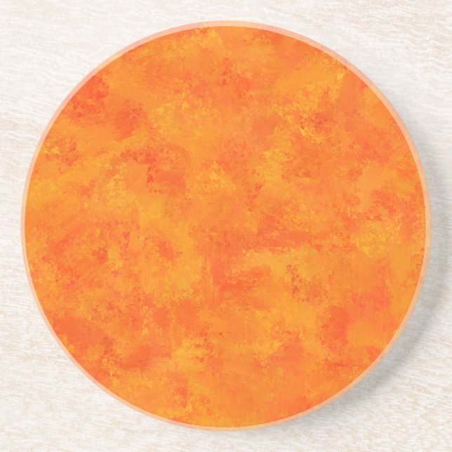 Porta-copos Padrão Abstrato Laranja (Frente)