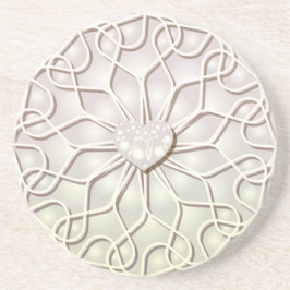 Porta-copos Padrão cardíaco do Rosa Dourado LOVE geométrico