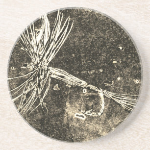 Porta-copos Padrão clássico de moscas secas para a pesca de tr