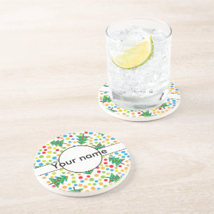 Porta-copos Padrão das árvores de Natal