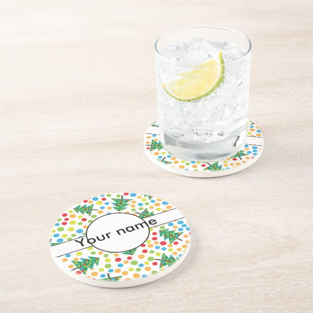 Porta-copos Padrão das árvores de Natal (Lateral)