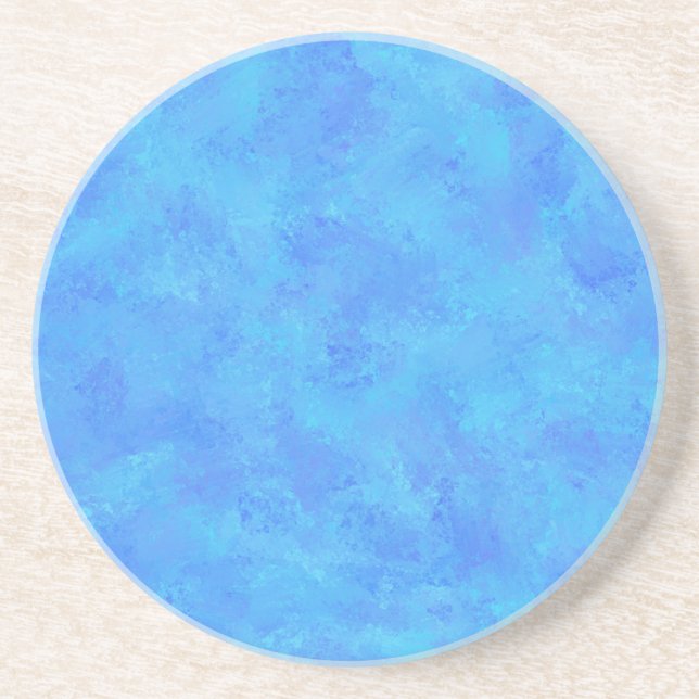 Porta-copos Padrão de Abstrato azul (Frente)