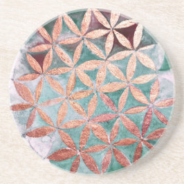 Porta-copos Padrão de Aquarela de Pastel Rosa-Rosa-Blush Abstr