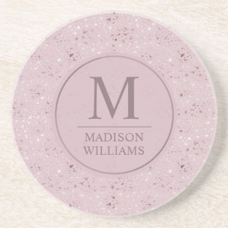 Porta-copos Padrão de Brilho Dourado Rosa Pastel Bege Macio Pe