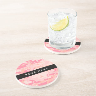Porta-copos Padrão de Camuflagem Rosa, Seu nome, Personalize