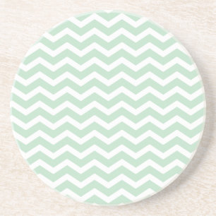Porta-copos Padrão De Chevron Branco Verde Da Casa Da Casa