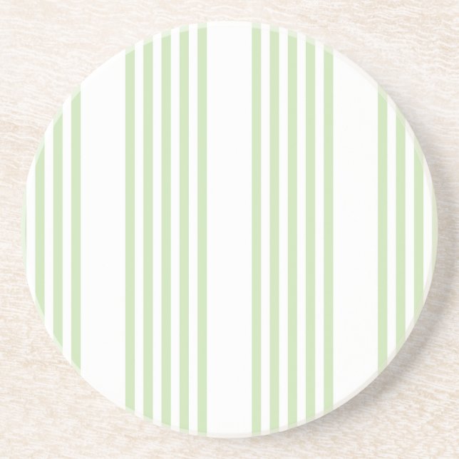 Porta-copos Padrão de cinco faixas verde-claro e branco (Frente)