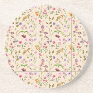 Porta-copos padrão de cor da água floral - rosa, roxo, verde-