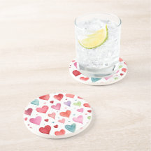 Padrão de Coração Azul Cor Vermelha Moderna Cor da