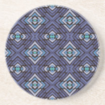 Padrão de Diamante Sudoeste Cinza Azul
