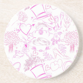 Porta-copos Padrão de enfeites de casamento 02