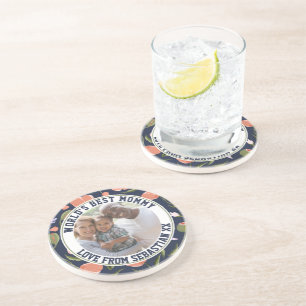 Porta-copos Padrão de Flor do Modelo de Foto Personalizado da 