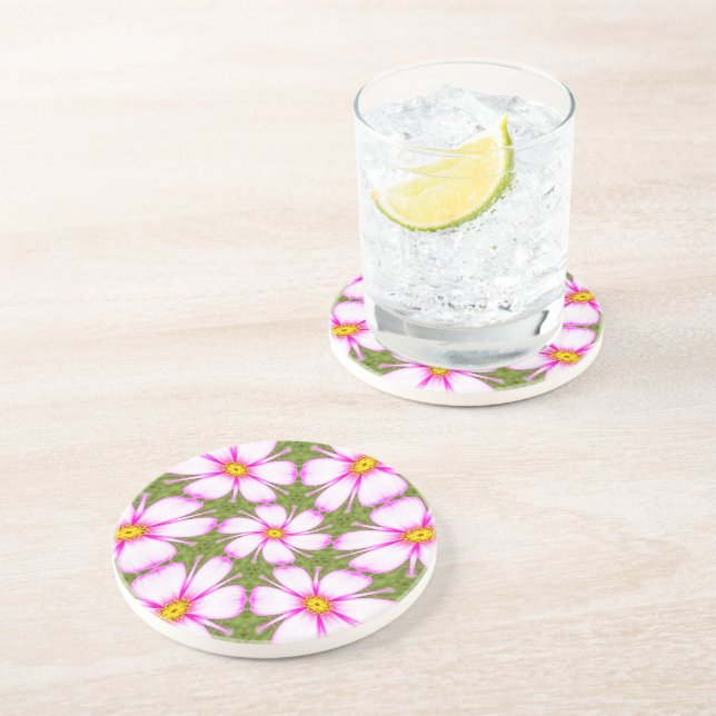 Porta-copos Padrão de Flores do Cosmos (Lateral)