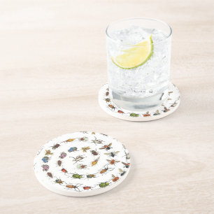 Porta-copos Padrão de Insetos e besouros coloridos