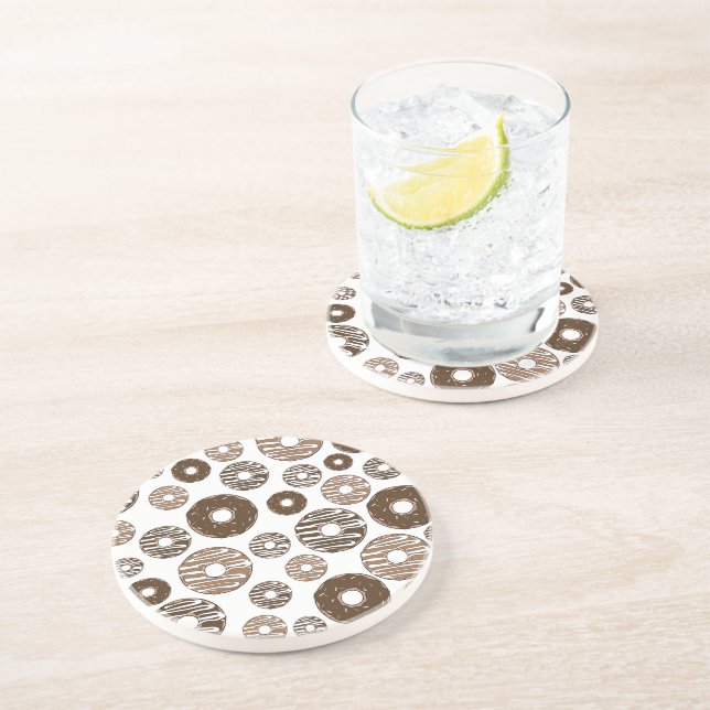 Porta-copos Padrão de rosquinha, Rosquinhas de chocolate, Rosq (Lateral)