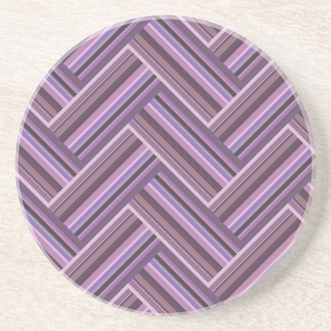 Porta-copos Padrão de tecelagem dupla de faixas de Mauve (Frente)