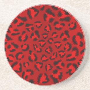 Porta-copos Padrão de textura de leopardo rosa.