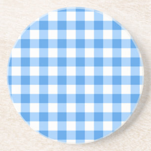 Porta-copos Padrão De Verificação De Gingham Azul E Branco