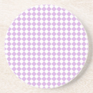 Porta-copos Padrão do verificador roxo e branco