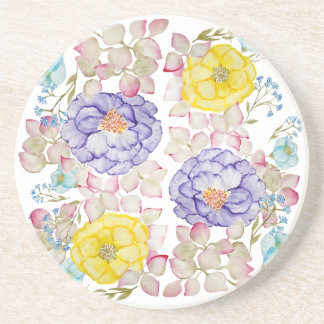 Porta-copos Padrão elegante de aquarela floral