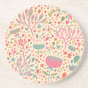 Porta-copos Padrão floral brilhante
