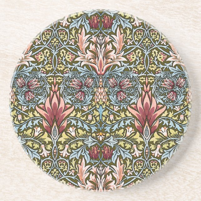Porta-copos Padrão Floral Cabeça de Cobra de William Morris (Frente)