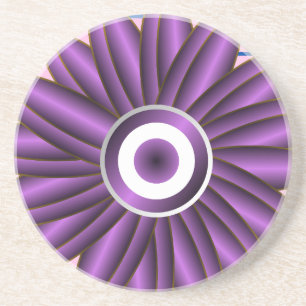 Porta-copos Padrão Floral Roxo Moderno Desenho de Flor Abstrat