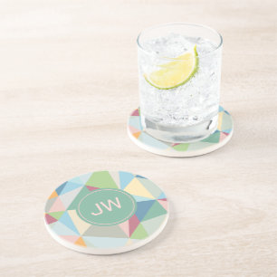 Porta-copos Padrão Geométrico Colorida do Abstrato de Moderno