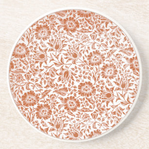Porta-copos Padrão William Morris Mallow: Floral Terracota
