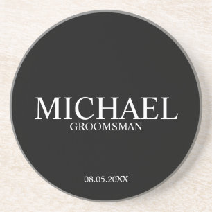 Porta-copos Padrinhos de casamento personalizados brancos e pr