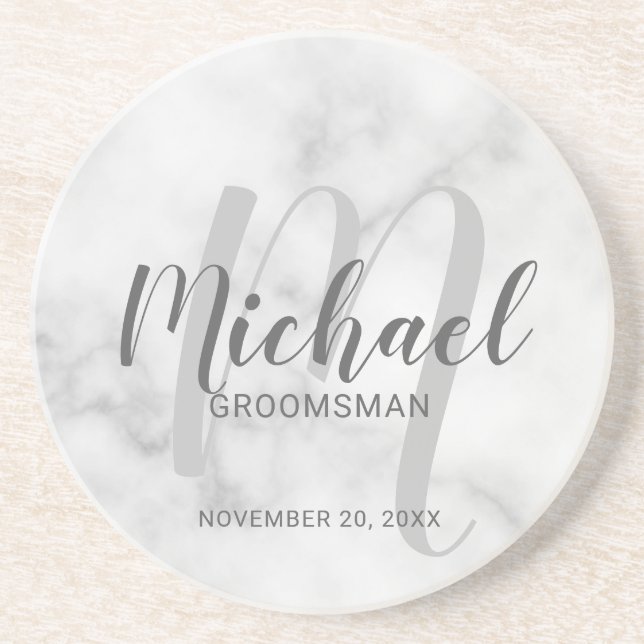 Porta-copos Padrinhos de casamento Personalizados de Script Mo (Frente)