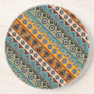 Porta-copos Padrões aztec coloridas, design, de origem étnic
