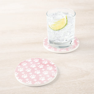 Porta-copos Padrões De Patas, Pestanas Brancas, Aquarelas, Ros