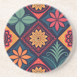 Porta-copos Padrões mágicos das flores