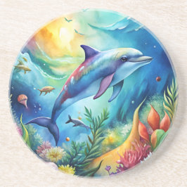 Porta-copos Painted Dolphin