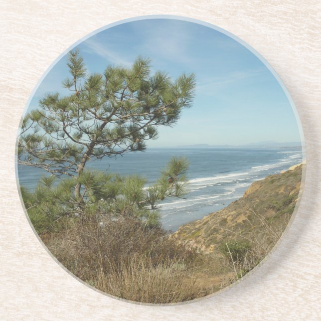 Porta-copos Paisagem de Torrey Pine e Costa da Califórnia (Frente)