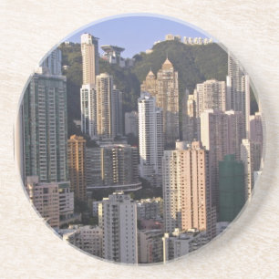 Porta-copos paisagem urbana de Hong Kong, China