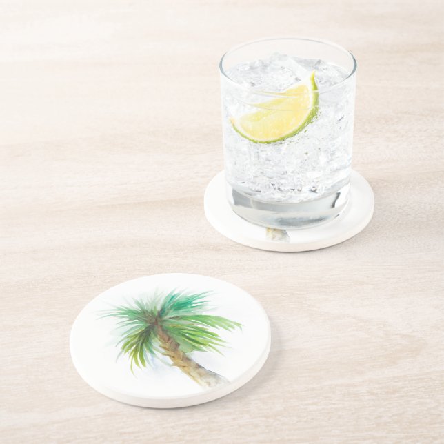 Porta copos Palm Palmetto de Watercolor (Lateral)