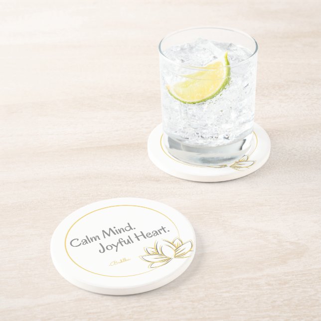 Porta-copos Palma Calma, Joyful Heart Quote (Lateral)