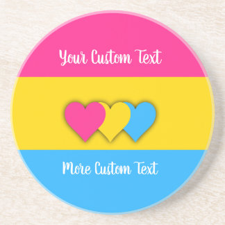 Porta-copos Pansexuality pride flag with text